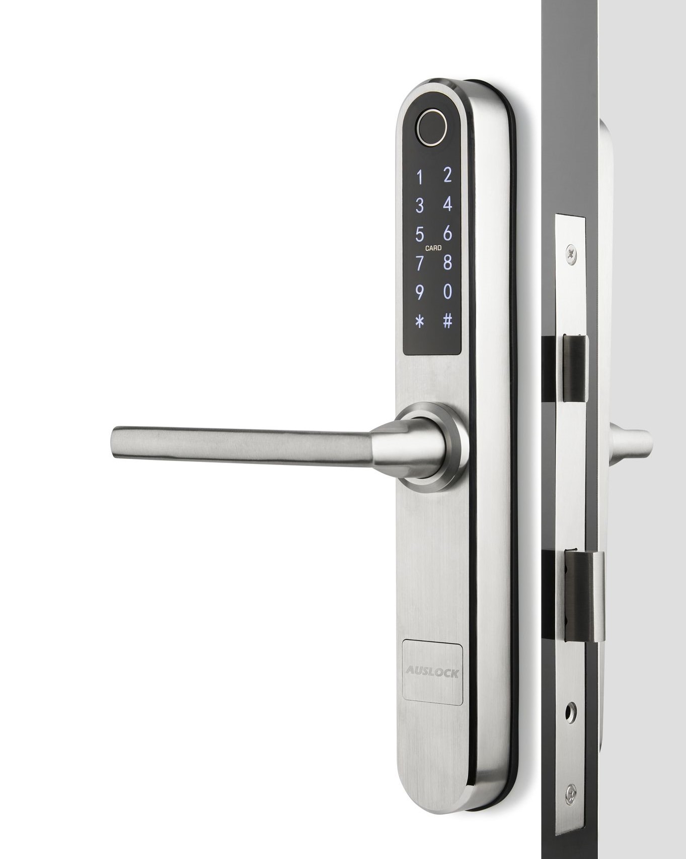 Dometour Door Security Slide Latch Lock, Keyless Entry Door Lock, Thickened Stainless Steel Sliding Door Lock, Easy to Install Gate, Slide Latch Lock
